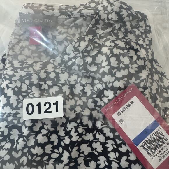 Vince Camuto Floral Crewneck Split Back Keyhole Tank Top Womens Size XL Jersey - Picture 15 of 15